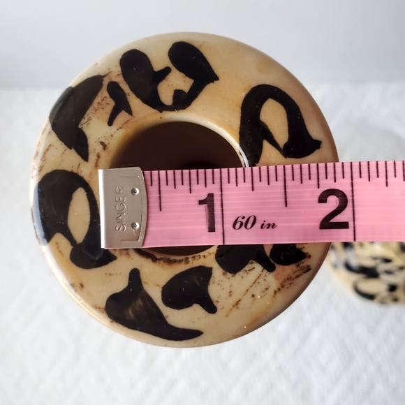 Candlesticks Hand Painted Signed Noble Vintage Porcelain. 10in tall. - Picture 4 of 6